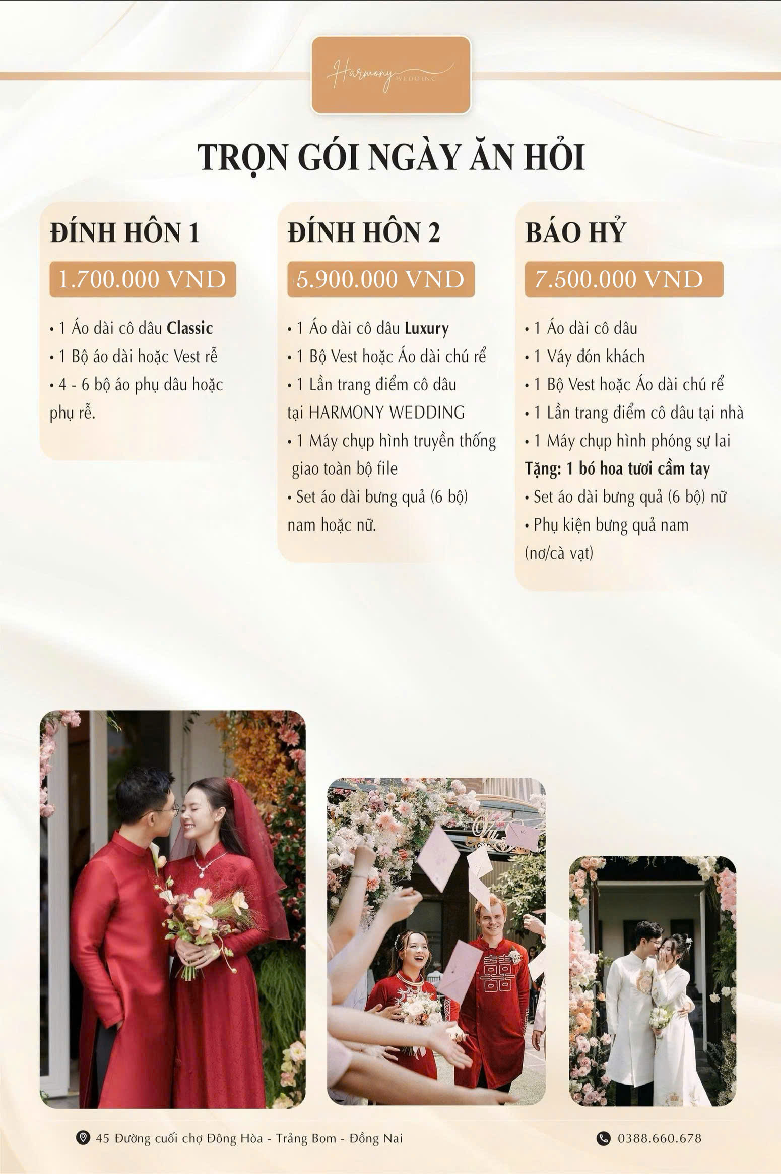Bảng giá dịch vụ Harmony Wedding - Trang 9