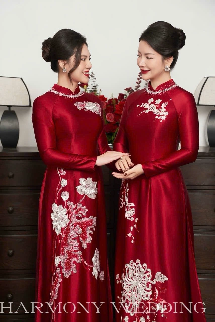 Mẫu áo dài thiết kế cao cấp Harmony Wedding - Hình 12