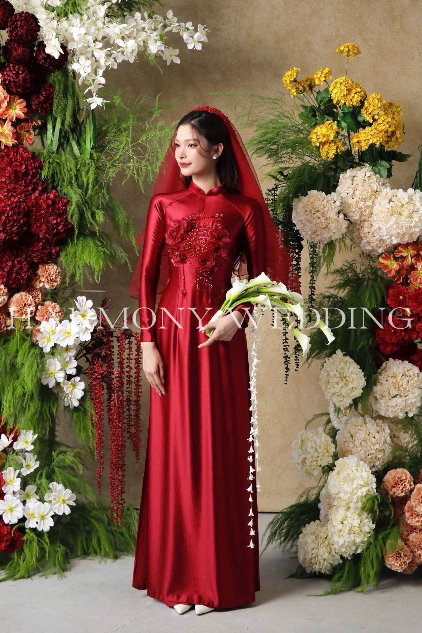 Mẫu áo dài thiết kế cao cấp Harmony Wedding - Hình 13