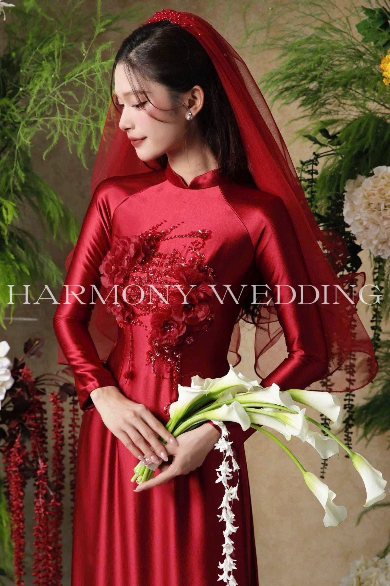 Mẫu áo dài thiết kế cao cấp Harmony Wedding - Hình 14