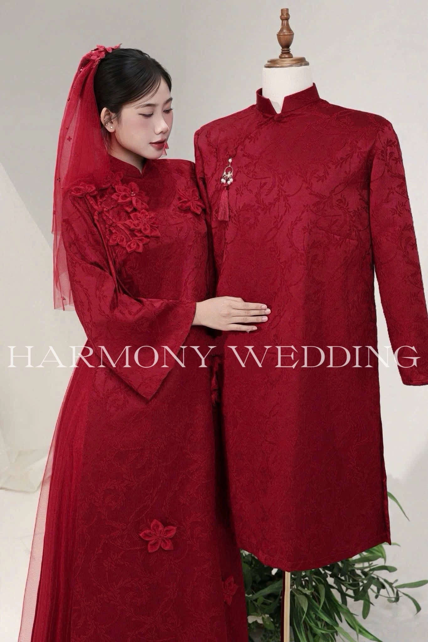 Mẫu áo dài thiết kế cao cấp Harmony Wedding - Hình 15
