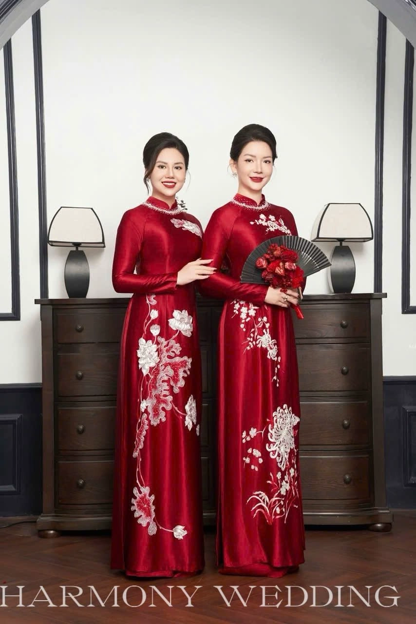 Mẫu áo dài thiết kế cao cấp Harmony Wedding - Hình 16