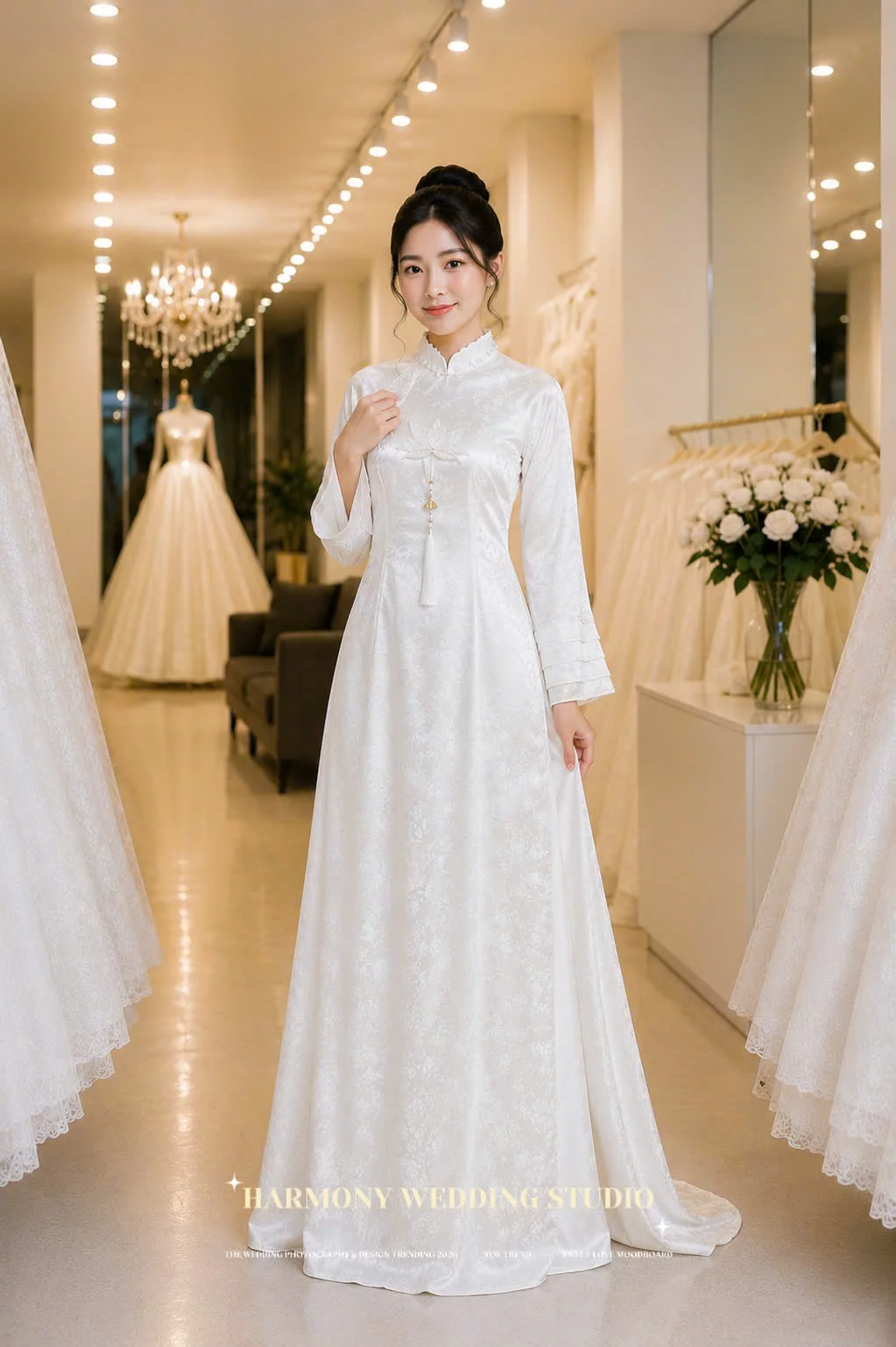 Mẫu áo dài thiết kế cao cấp Harmony Wedding - Hình 1